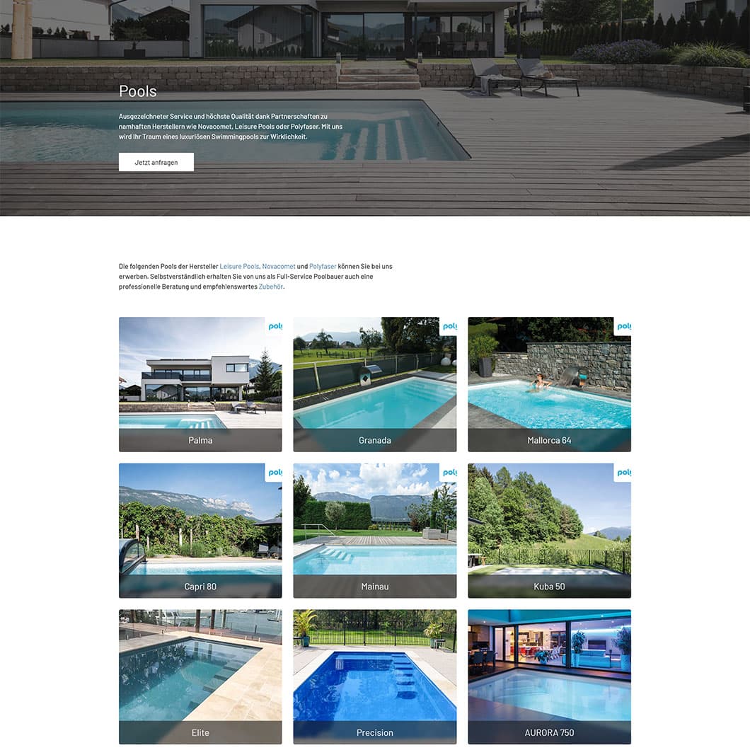 Garten & Pool Marco Gropper GmbH Pool Übersicht