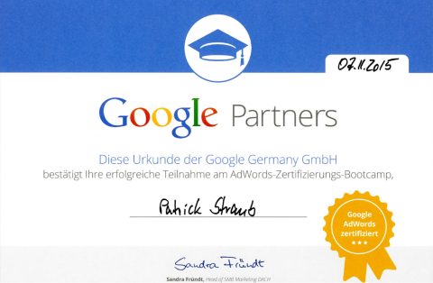 Google Partners Zertifikat
